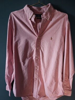 Ralph Lauren Light Pink Button-Down Oxford Shirt - Men